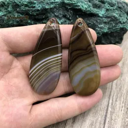 Pendant Necklaces Water Drop Shape Natural Brown Onyx Stripped Agates Bead Pendants For Jewelry Making MY220771