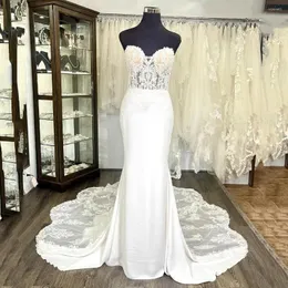 Vestido de noiva Charming Lace Sereia Vestidos