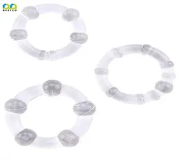 CO Anelli maschili Sperma Tempo di ritardo Eiaculazione 18 Stimolazione del pene in silicone GSpot Massaggio Articoli erotici Prodotti per bondage Adu1016489