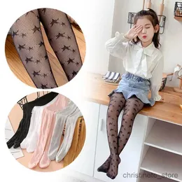 Crianças meias de cinco pontas estrela malha meias de seda malha fina princesa umidade meias novo verão das crianças meia-calça meninas collants