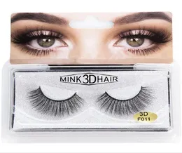 Natural False Eyelashes 3D Mink Hair False Eyelashes Long Makeup 3D Mink Lashs Extension Eyelash DHL 4038974