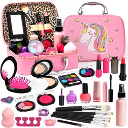 Sendida Waschbares Make-up-Set für Mädchen, Spielzeug mit süßer Make-up-Tasche, Spielzeug für Mädchen im Alter von 3 4 5 6 7 8 9 10 Jahren, 25 Stück