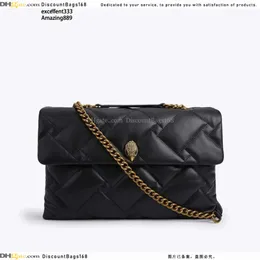 New Kurt Geiger Treasure-G Top Designer Bag Love Leather Handbags Heart على شكل قلب سلسلة Gold Chain Heagle Heage 8A XL الفخامة