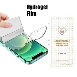 Unbreakable Membran Hydrożel Film TPU Soft Screen Protector Wysoka czysta Film dla Samsung Galaxy S24 S23 S22 S21 S20 Plus Ultra