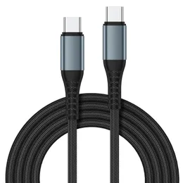 3A 60W Fabric PD USB C Cables C to C 1M 3FT 2M 6FT Type c -Type-C Cable For Samsung S10 S20 S22 S23 Huawei htc lg android phone