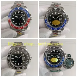 Relógios automáticos masculinos de 7 cores 40 mm 126710 mostrador preto luminoso moldura de cerâmica azul pulseira de aço 904L NF 116710 V12 Cal.3186 movimento 116713 relógio esportivo em ouro amarelo