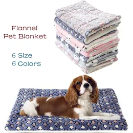 kennels pens Pet Sleeping Mat Warm Dog Bed Soft Fleece Blanket Cat Litter Puppy Sleep Lovely Mattress Cushion for Small Large Dogs 231124