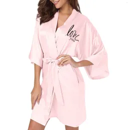 Women's Sleepwear Women Pajamas Cardigan With Belt Bathrobe Clothes Satin Nightgown Lady Faux Silk Soft Comfortable Home Wear