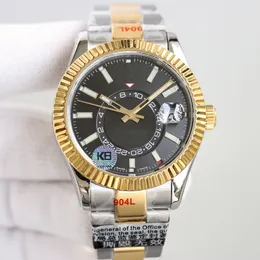 904L STAL MĘŻCZYZN ES Blue Luksusowy zegarek Automatyczny mały tarcza szafirowa data 42 mm zegarek ze stali nierdzewnej niebo mieszkalne Skydweller Montres