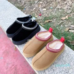 Bota de neve feminina fundo grosso plataformas de inverno quente sapatos à prova de vento deslizamento-on quente tornozelo taille botas étnicas