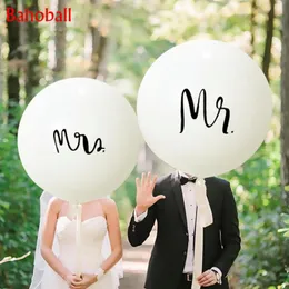 파티 장식 1pcs 36 인치 90cm Mrs Wedding Decor Balloon Bunches Pobooth 소품 화이트 밸런스 이벤트