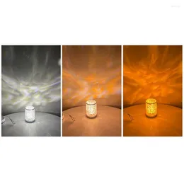 Night Lights Durable Projection Light Dynamic Effect USB Power Supply Cylindrical Water Ripple Illumination