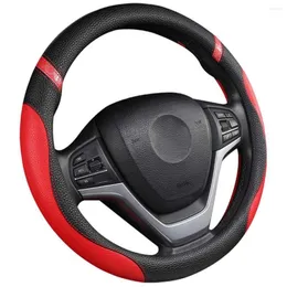 스티어링 휠 커버 커버 레이디 PU Universal Car Interior Accessories Red