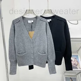 Suéteres femininos designer suéter 23 outono/inverno nova moda simples design casual versátil malha casaco cardigã de manga comprida para mulheres 6xel
