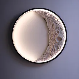 Wall Lamp Luxury Retro Moon Aluminum Resin Led Lamps Living Room Home Decor Indoor Outdoor Lighting Villa Foyer Sconce Bedroom