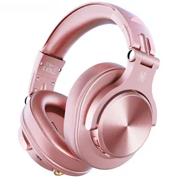 Oneodio A70 Kablosuz Kulaklıklar Sport Bluetooth 5.2 Kulaklık Kulak Handfree Kulaklıklı Kulak Seti Telefon için Mikrofon Gül Altın
