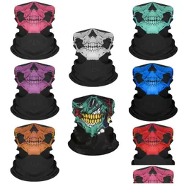 Party Masks Skl Magic Mask Halloween Cosplay Bicycle Ski Skls Half Face Ghost Scarf Bandana Neck Warmer Drop Delivery Home Garden Fe Dh4lk