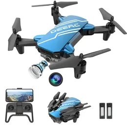 D20 Mini Drone para crianças com câmera FPV Brinquedos de controle remoto para meninos meninas com gestos de controle de voz Altitude de selfie Hold Gravity Co