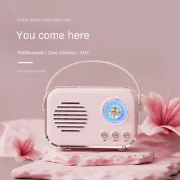 Creative Retro Radio Bluetooth Högtalare Portable Present Mobiltelefon Subwoofer Nostalgic USB Mini American Audio av Kimistore1