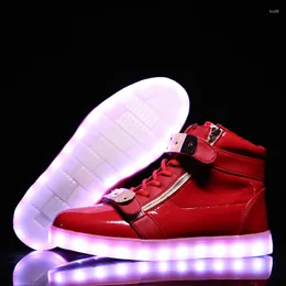 Atletiska skor varm som hemma USB -laddare glödande sneakers ledde barn tända pojkar flickor upplyst lysande sneaker stor pojke/flickor