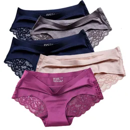 Women's Panties 5Pcs/Set Women's Sexy Panties Seamless Underwear Lace Brief Girls Ladies Underpant Transparent Pantys Plus Size Shorts Lingerie 230424