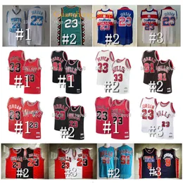 Maglie da basket GH Mitch e Ness Michael Chicagos su Scottie Pippen Dennis Rodman North Carolina College Bull er USA All Rare