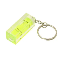 Level Measuring Instruments Wholesale Mini Keychain Gauge Tal Beads Green Color Spirit Bubble Square Frame Accessories Drop Delivery Dhdlz