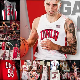 UNLV Runnin 'Rebels baskettröjor Jalen Hill Rob Whaley Jr. Kalib Boone Dedan Thomas Jr. Jacob Bannarbie Brooklyn Hicks Keylan Boone Nick Walters Unlv Jersey