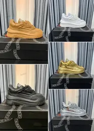 Designer Odissea Leder-Sneaker für Herren und Damen, Freizeitschuhe, dreifacher Schnür-Sneaker mit dicker Sohle