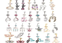 Wholes 20pcs Mix Style Belly Button Ring Body Piercing Dangle Ring Ring Beach Jewelry5606999