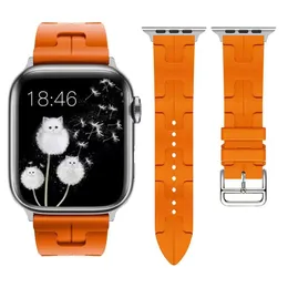 簡単な交換シリコンバンドH Apple Watchシリーズ1 2 3 4 5 6 7 8 9 ULTRA SE ULTRA2 38/40/41mmm 42/44/45mm 49mmの合金バックルストラップ