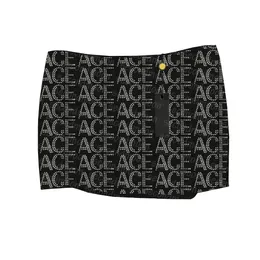 Rhinestone Letter Skirt Women Sexy Short Skirts Summer Club Party Skirt Designer Letters Mini Skirts