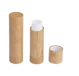 5.5G bambu läpp stickrör flaska tom läppgross container läppstift rör diy kosmetiska behållare läppbalsam-rör
