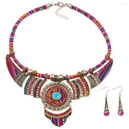 Pendant Necklaces Ity Ethnic Style Necklace Girl Resin Jewelry Kit Plastic Earring Teen Girls Trendy