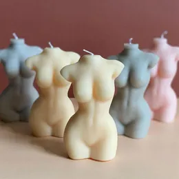 Creative Art Body Candle MOLD Cute Figur Figur Arts świece 7 5 10 5 cm Aromaterapy w kształcie ciała; DIY Home Decor271d