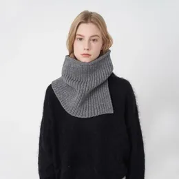 Lenços Bejirog Moda Cor Sólida Malha Lenço Suave e Pele Amigável Proteção Quente Frio Desgaste Collar Pilha Aberta