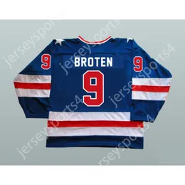 Ice Team USA 9 Hockey Jersey New Top Ed S-L-XL-XXL-3XL-4XL-5XL-6XL에 대한 커스텀 닐 브로 텐 1980 기적