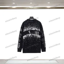 Xinxinbuy Men Designer Hoodie Sweatshirt Starry Sky Letter Jacquard 1854 Long Sleeve Women Blue Black Green Gray XS-L