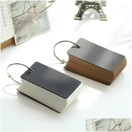 ANMÄRKNINGAR PHOCHESALE MINI LOOK-LEAF NOTERBOOK Söt Ring Buckle Miljöord Bokkort Tårbara anteckningar Kawaii Memo Pad ingen klibbighet DHN7G