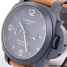 Watch Swiss Made Panerai Sports Watches Paneraiss Luminor GMT PAM 1441 Ceramic 44 mm Automatic Watch Pam01441 -Brand N HBDS