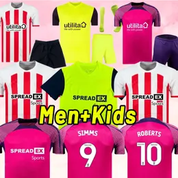 23 24サンダーランドホームサッカージャージStewart Simms Roberts Amad Clarke Dajaku Embleton Evans O'Nien Shirt Pritchard Mens Kid Kit