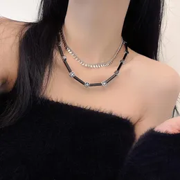 Chains Luxury Neck Chain Chokers Necklaces For Female Valentine's Day Gifts Double Layer Water Drop Tassel Necklace