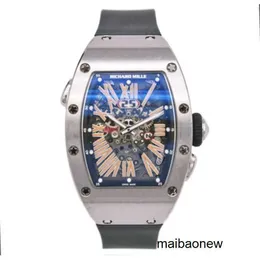 Reloj mecánico Tourbillon Richaremiller Diamond Set Automático Cuarzo Inoxidable Zafiro y Relojes de pulsera deportivos suizos para hombre Rm037 Aleación de titanio 882s