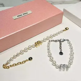 Miao New High Edition Bracelet Women's Miu Family's Light Luxury Small Fragrant Wind Pearl Handicrafts with a Superb Design