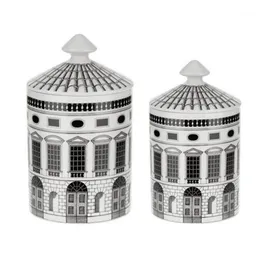 Neuschwanstein Castle Candle Holder Candles Jar Retro Storage Bin Caft Caft Home Decoration Jewerlly Storage Box1307U