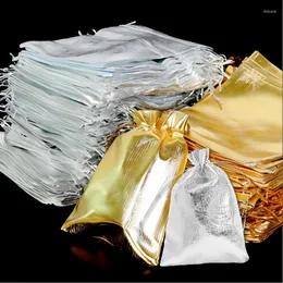 Jewelry Pouches Drawstring Stationery Storage Bag Adjustable Silver/Gold Colors Packaging High-capacity High Quality Fabric Bags