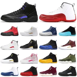 Jumpman 12 Men Spring Spring New Product Basketball Shoes 12s Stealth Masslin Hyper Gold Mens Trainers Sports Shoilers US 13
