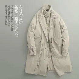 Männer Wollmischungen Männer Japanisch Koreanischer Stil Trenchcoats Mode Lange Jacken Frauen Lose Warme Lange Parkas Winter Vintage Trenchcoats 4XL 231123