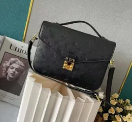 10A Bayan Metis Tasarımcı Çanta Satchel Messenger Lüks Omuz Çantaları Sacoche Kadın Çantalar Corssbody S-kilit deri çapraz gövde çanta Lady Protse 40780 Kabartmalı Siyah