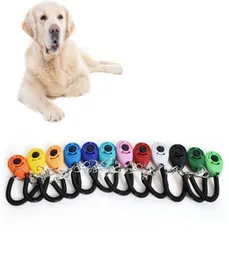 Pet Dog Training Click Clicker Agility Training Trainer Aid Dog Training Obedience Supplies with telescopic rope and hook 12 Color9248197
